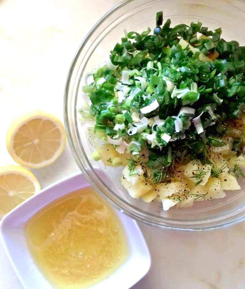 Fresh Potato Salad With Garlic And Lemon
