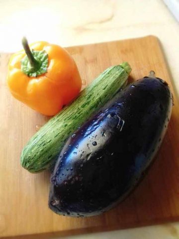 Fresh Zucchini Eggplant Adn Pepper