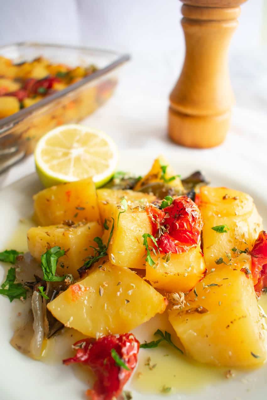 Greek Style Potato Recipe With Veggies
