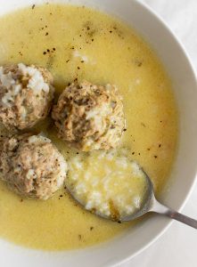 Greek Meatball Soup With Rice
