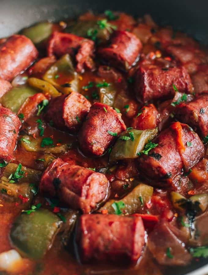 Sausage And Peppers In Tomato Sauce