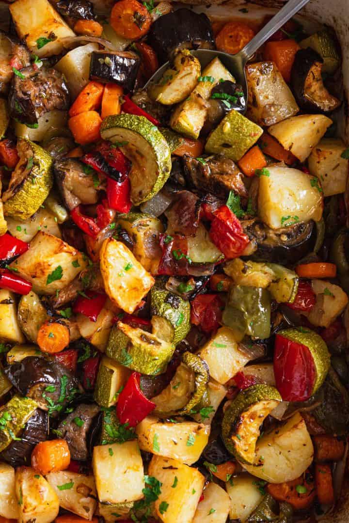 Briami Greek Vegetable Bake Vegan Gluten free Real Greek Recipes