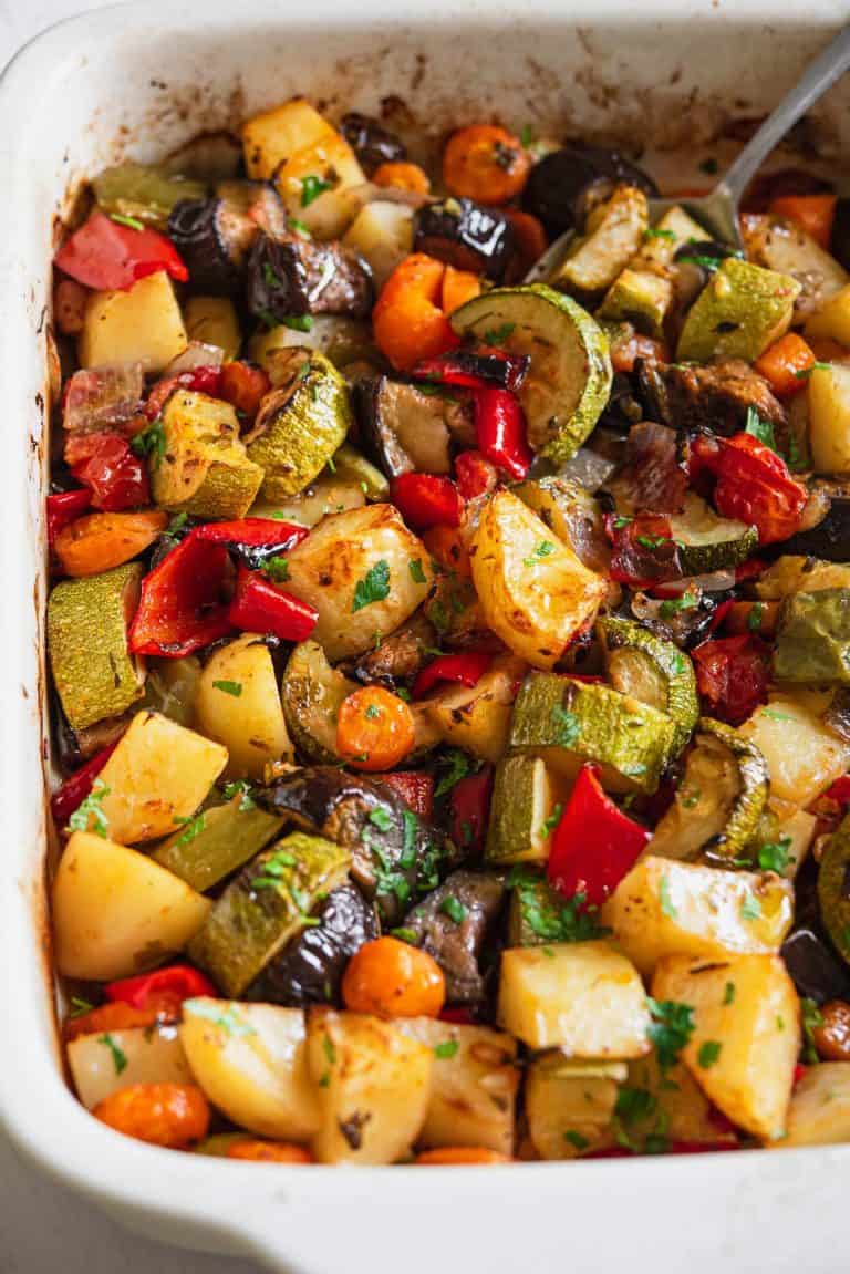 Briami Greek Vegetable Bake Vegan Gluten free Real Greek Recipes