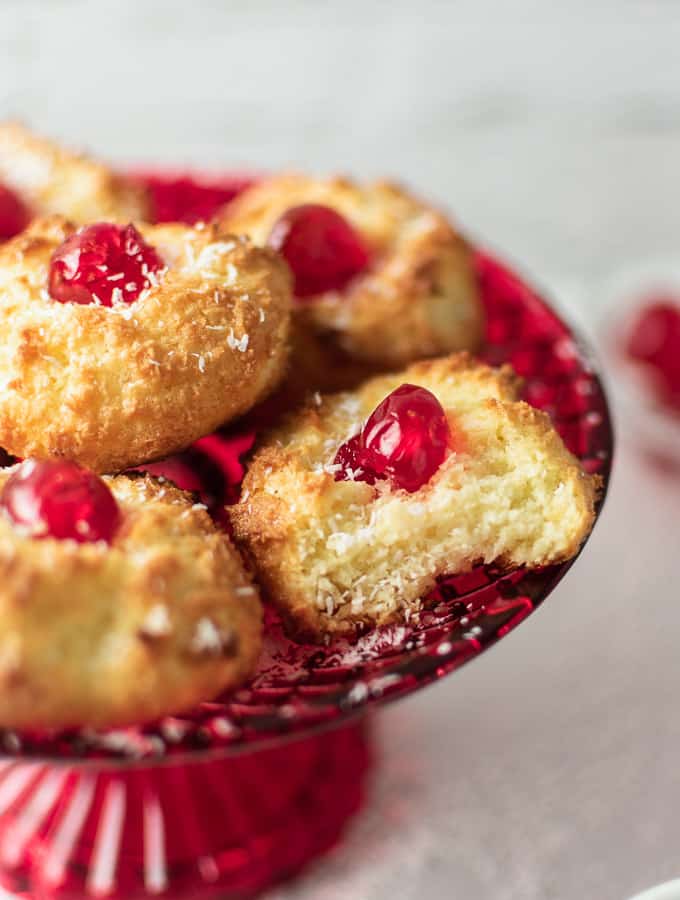 Coconut Macaroons With Cherry