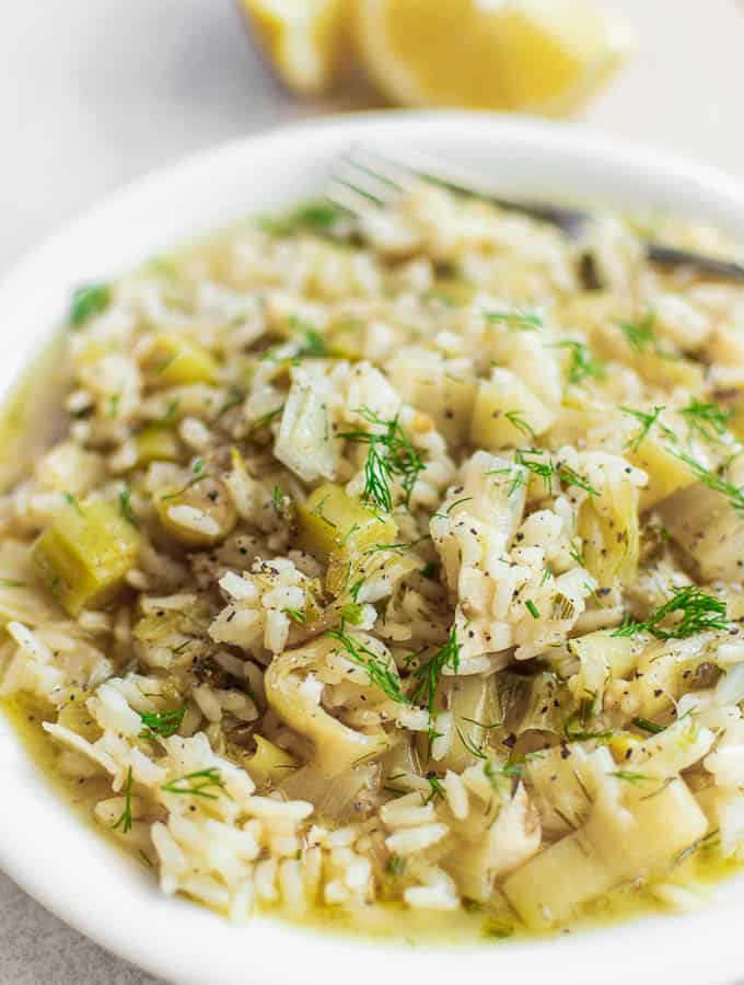 Greek Leeks And Rice Recipe