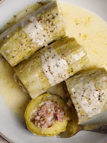 Greek-Stuffed-Zucchini-With-Ground-Meat