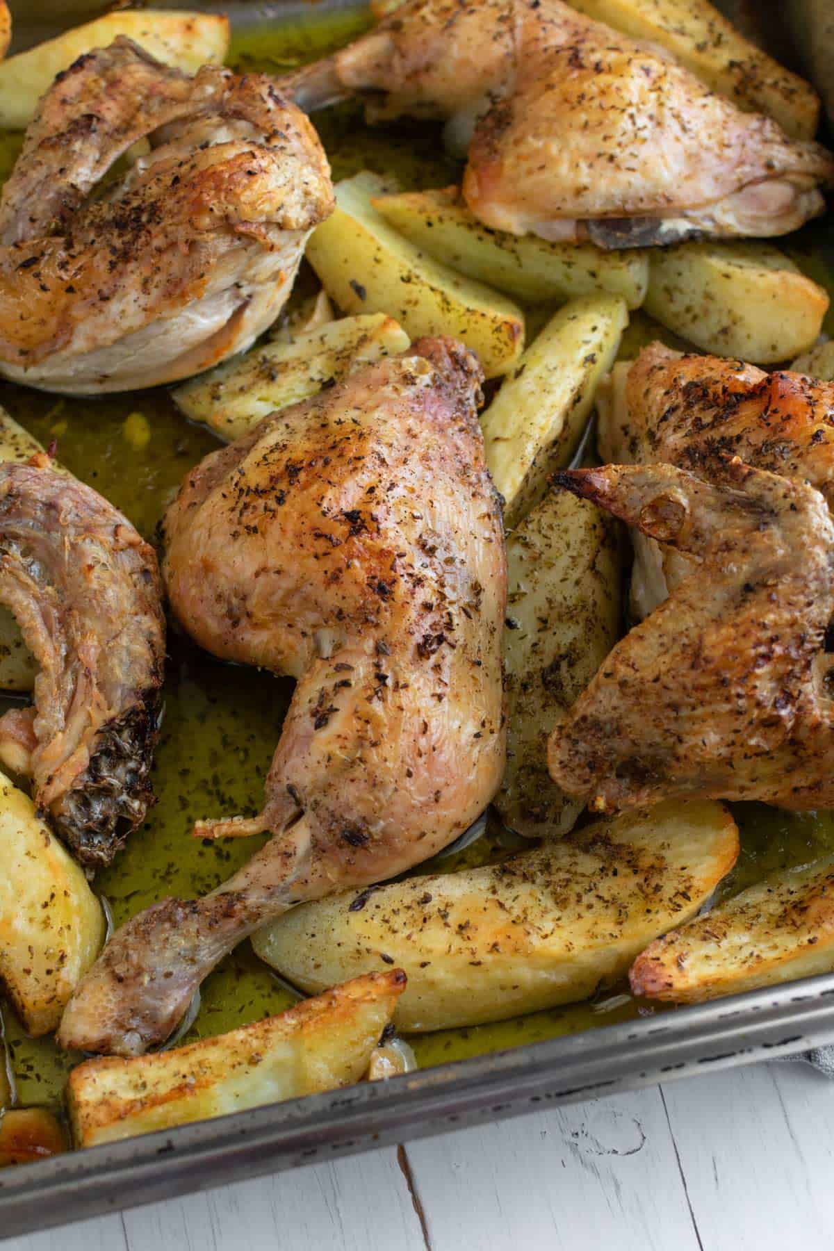 One Pan Chicken Baked With Potatoes
