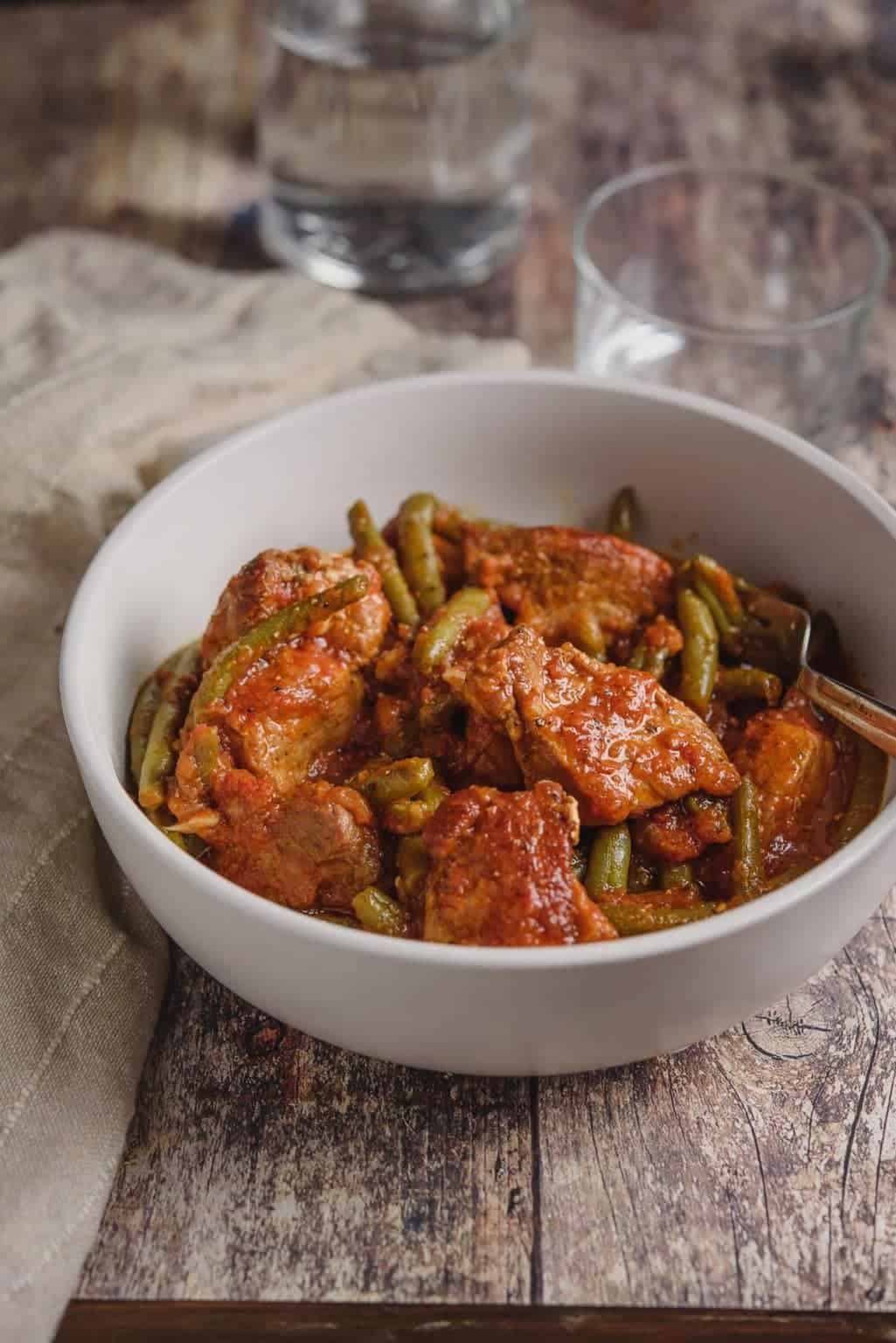 Pork Stew With Green Beans Real Greek Recipes