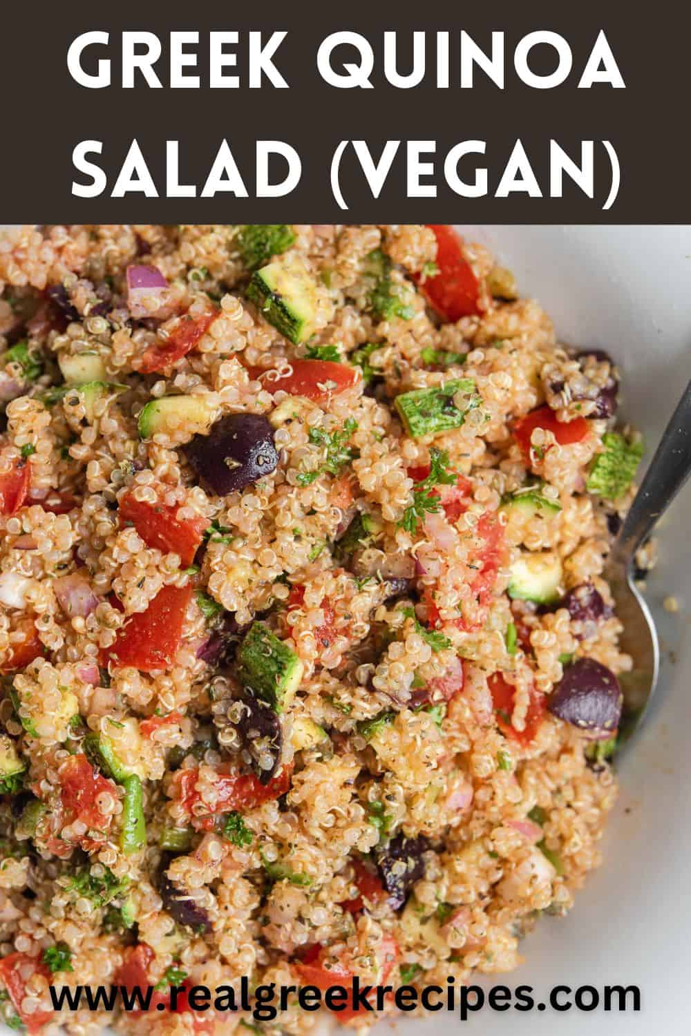 Greek Quinoa Salad Recipe (Vegan) - Real Greek Recipes