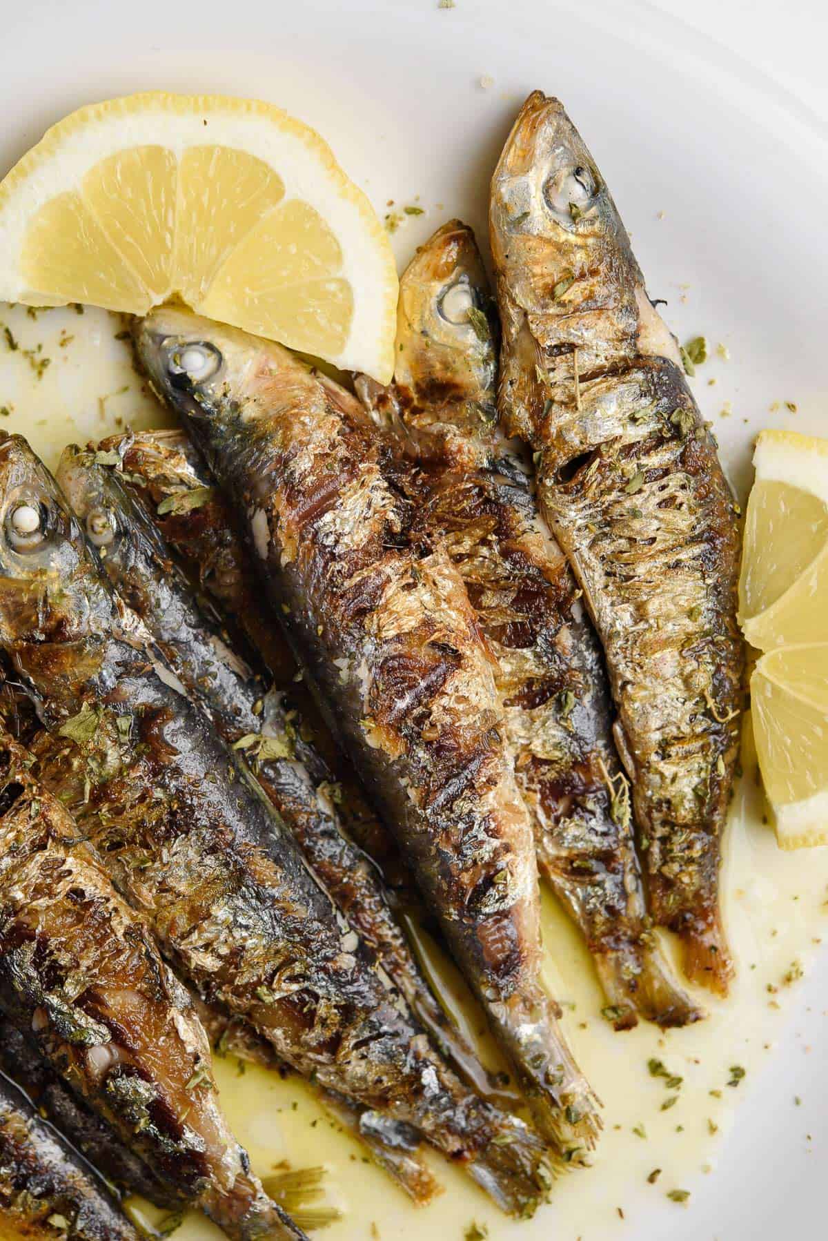 Grilled Sardines Greek-Style