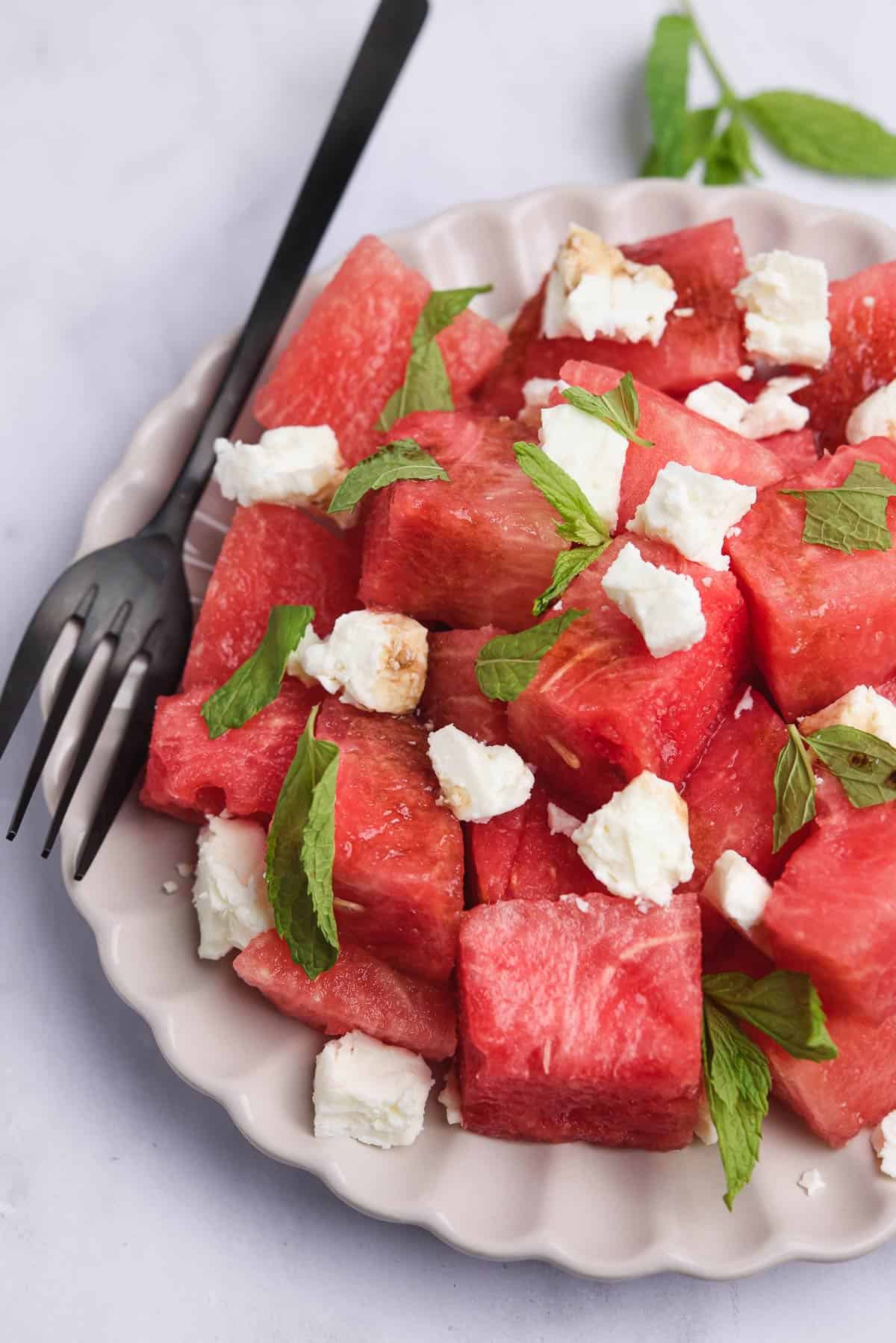 Watermelon And Feta Cheese Salad