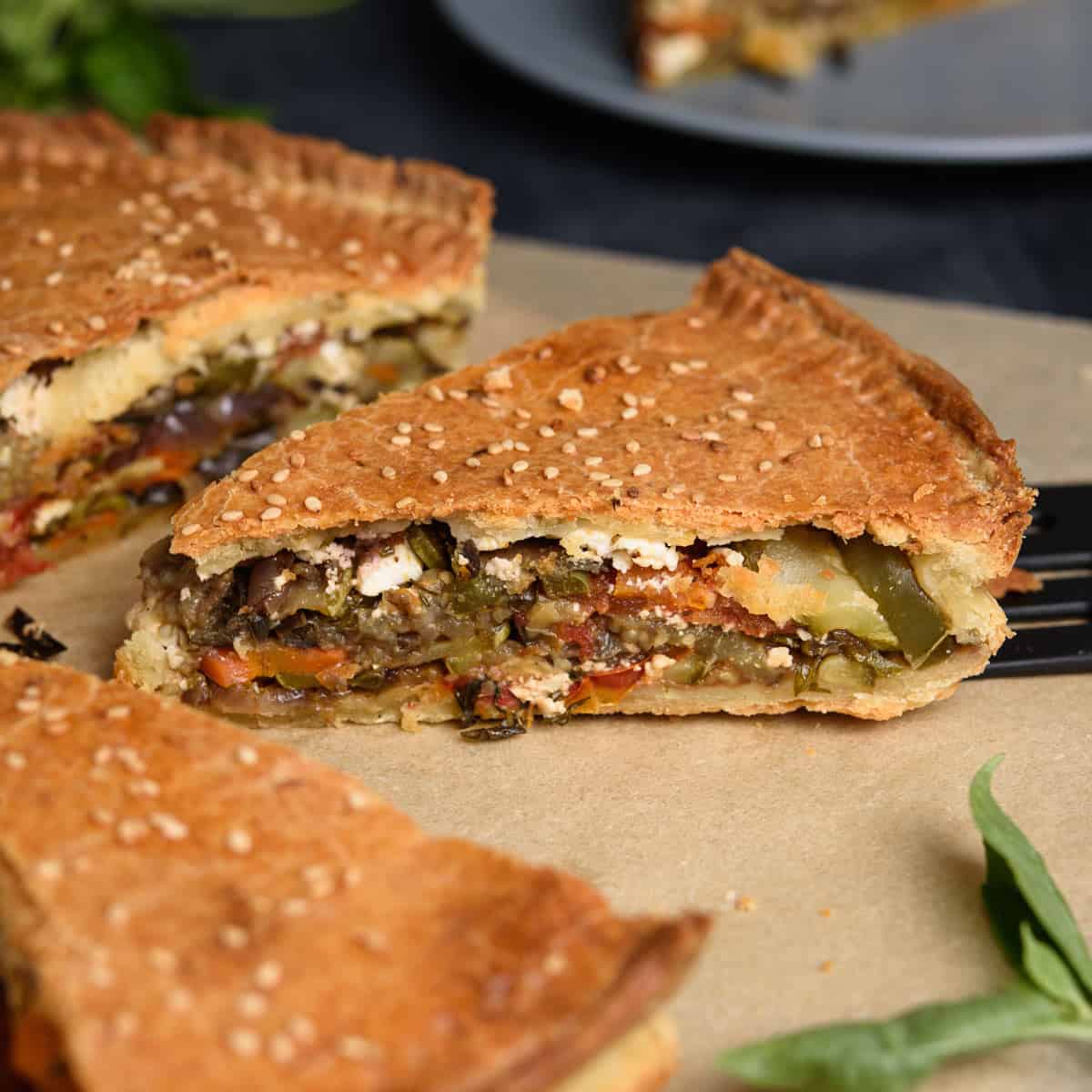 Roasted Vegetable Pie Real Greek Recipes