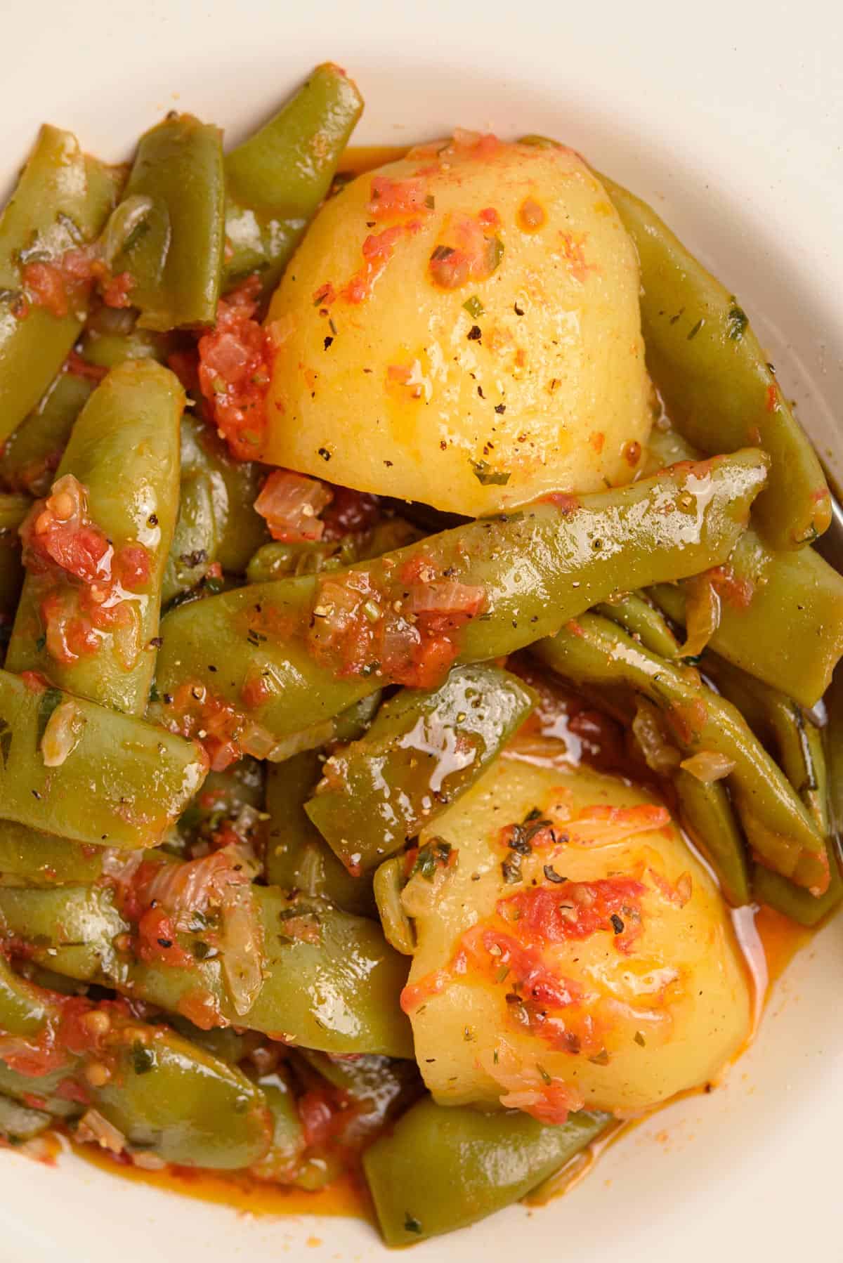 Greek Green Beans And Tomatoes