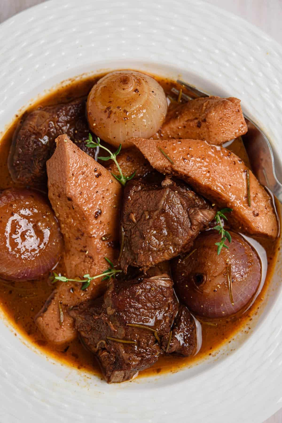 Beef Cooked With Red Wine