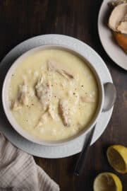 Greek Avgolemono Soup (Egg-Lemon Chicken Soup) - Real Greek Recipes