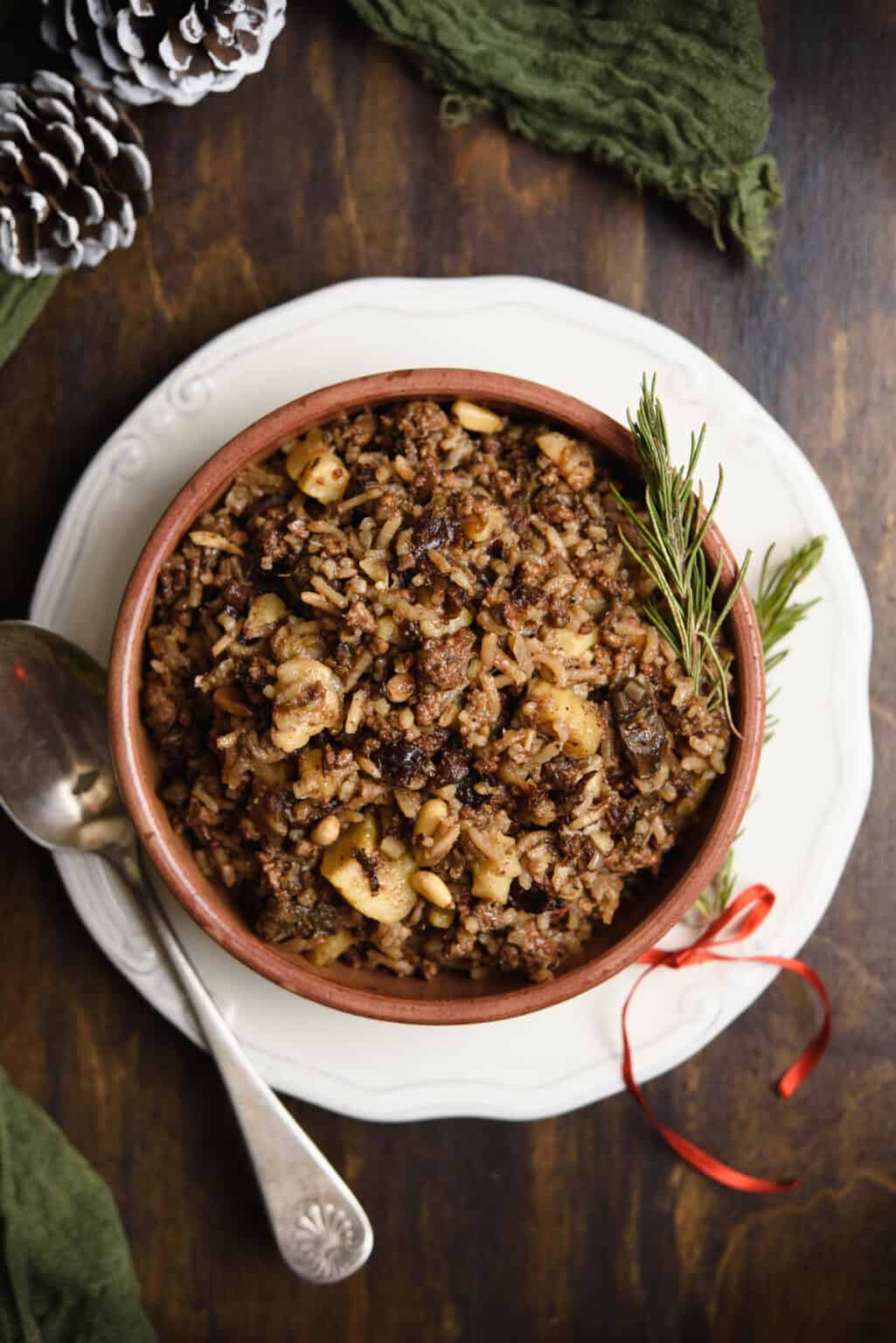 Traditional Rice Stuffing For Christmas - Real Greek Recipes