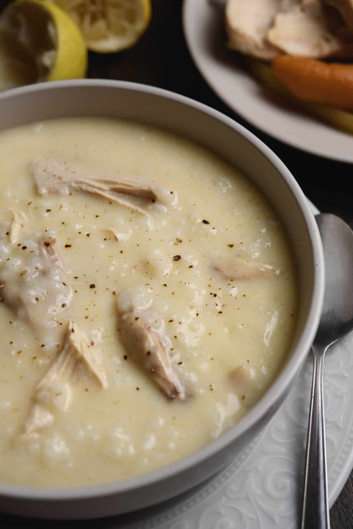 Traditional Greek Avgolemono Soup