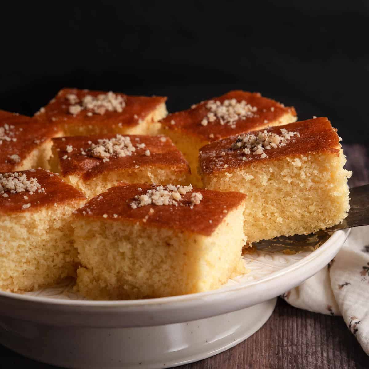 Ram Ravani Project Greek Ravani Cake (syrup semolina cake) - Real Greek Recipes