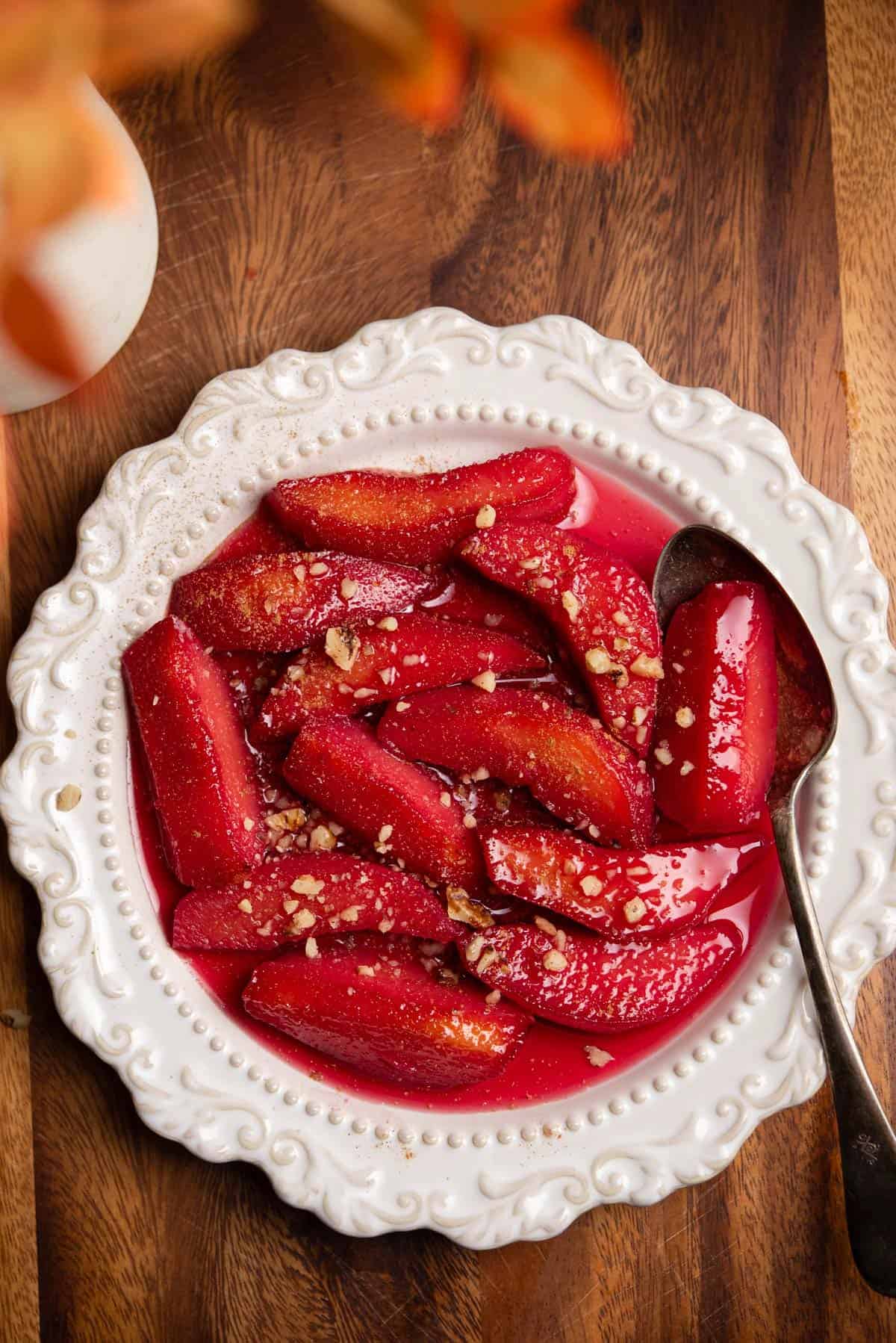 Poached Quince Slices