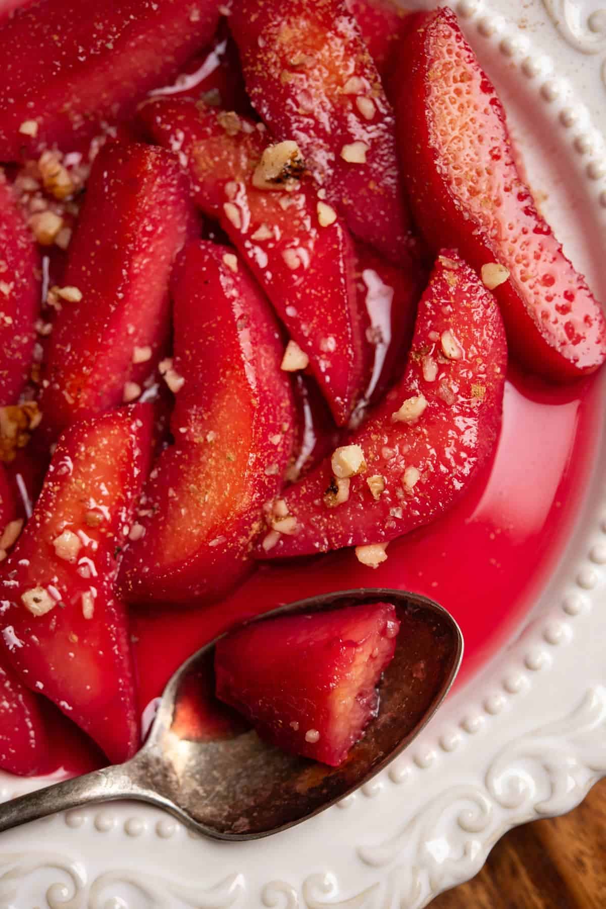Pomegranate Poached Quince