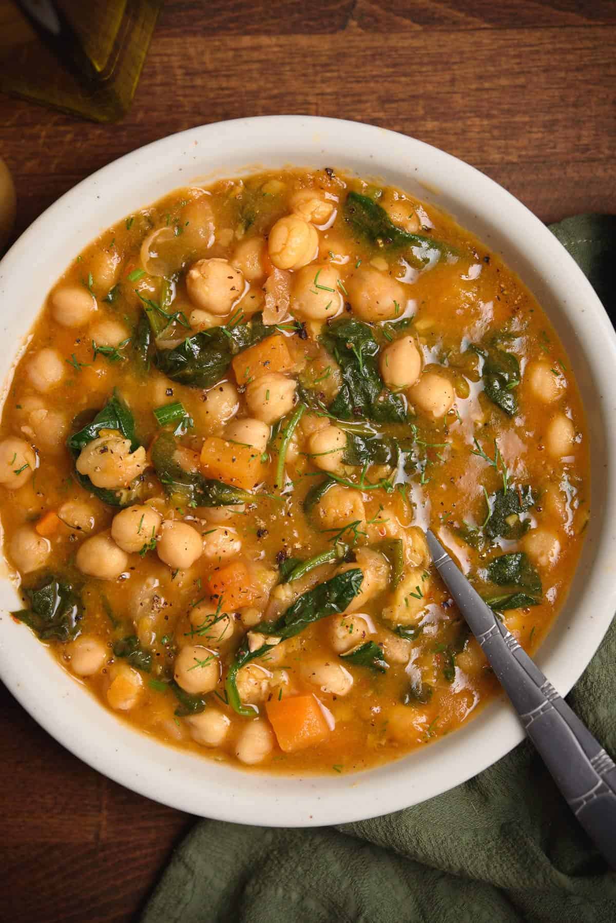 Chickpea Spinach Soup