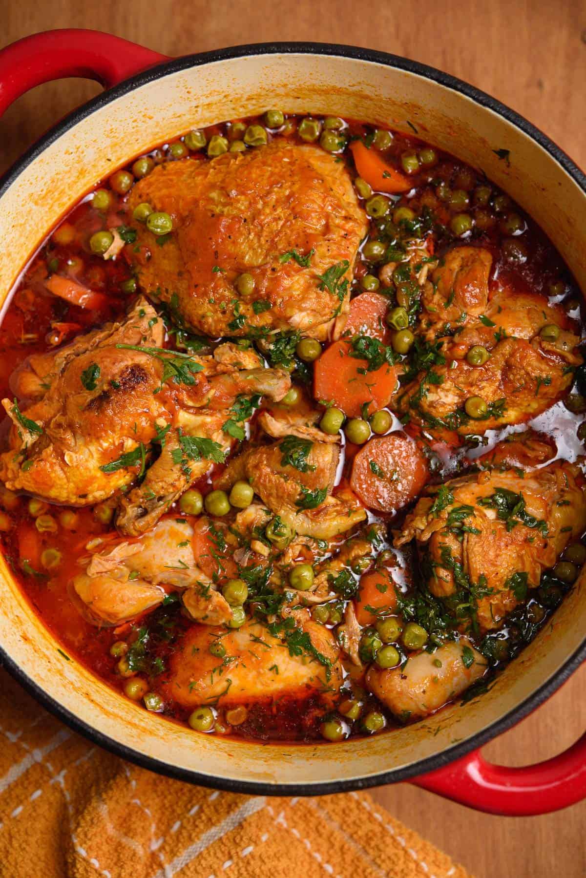 One Pot Chicken And Peas