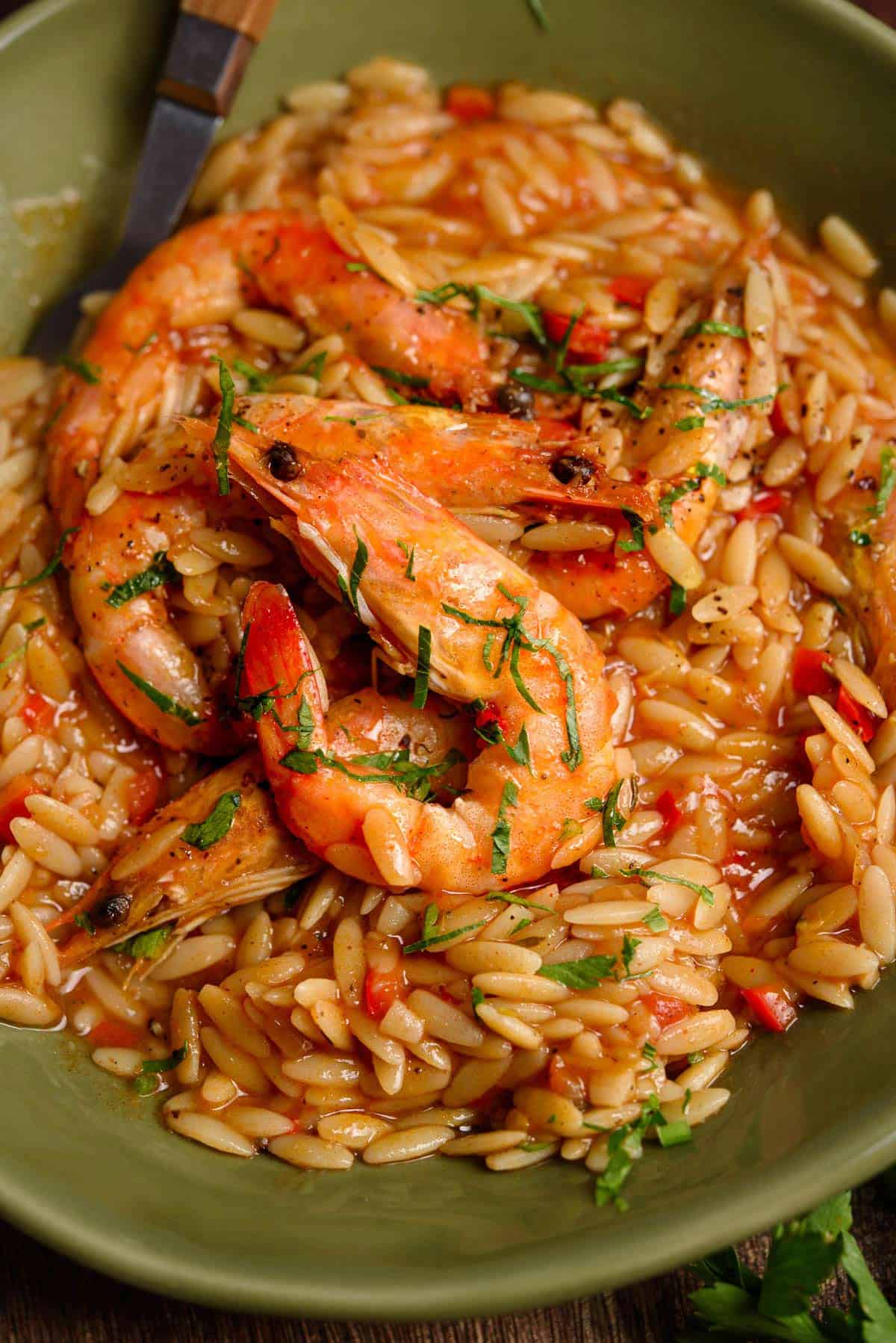One Pot Shrimp Orzo Pasta