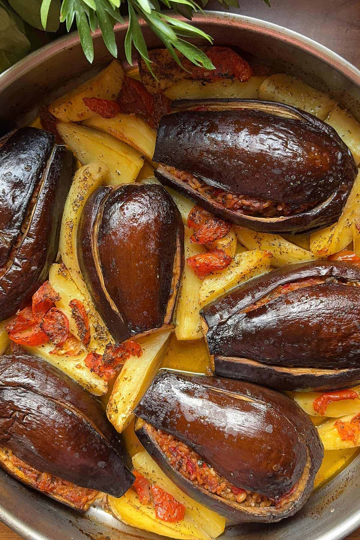 Vegetarian Stuffed Eggplant