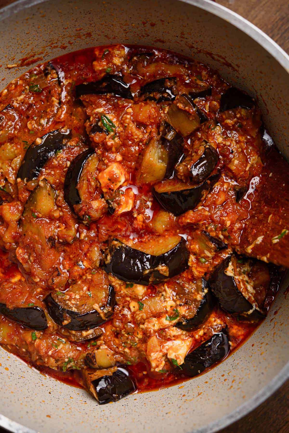 Eggplant Stew In Tomato Sauce