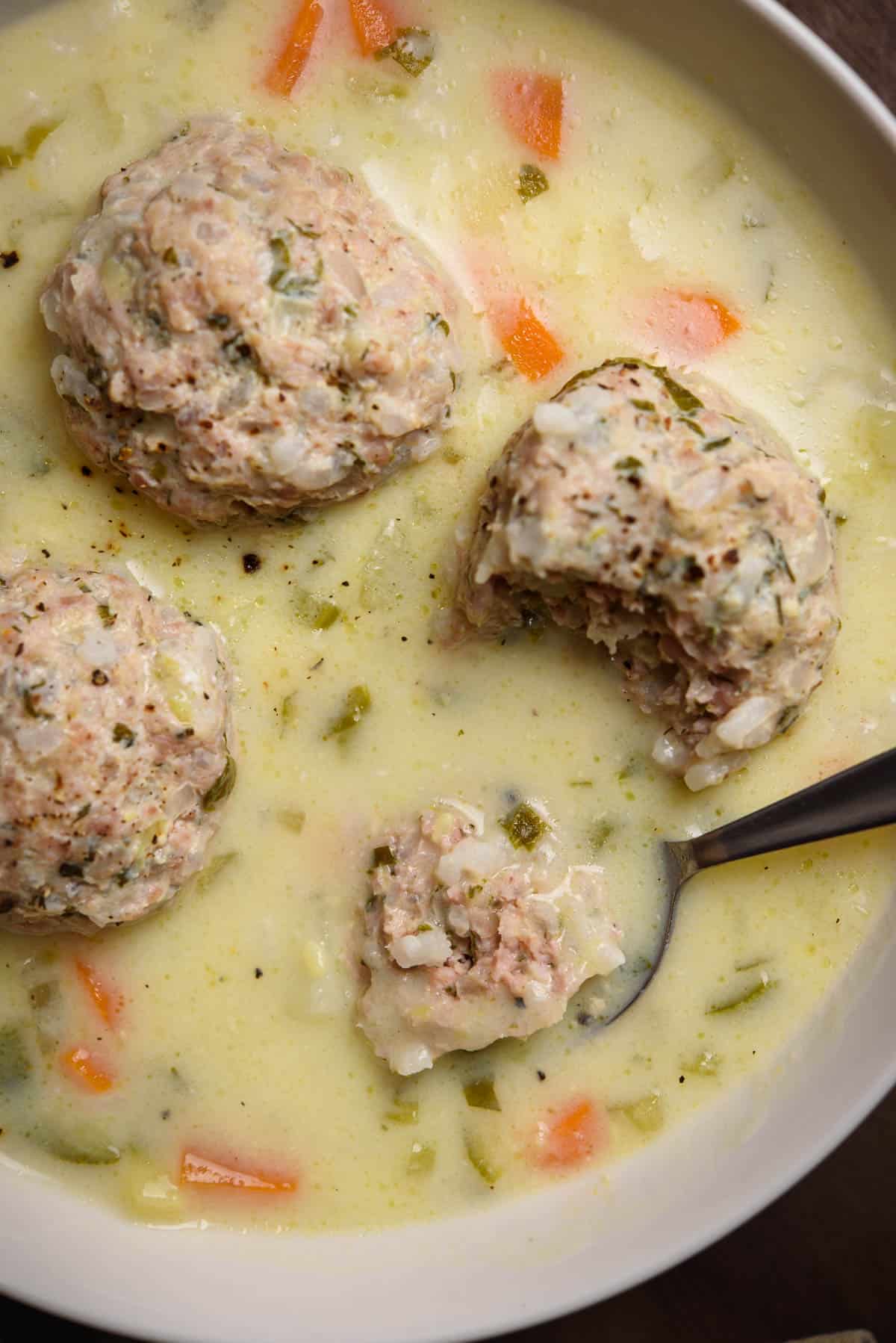 Chicken Meatball Avgolemono